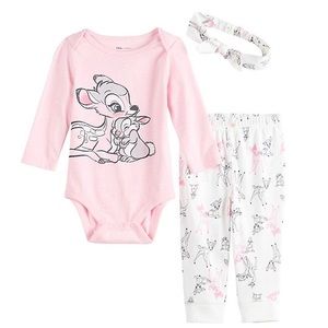 Disney’s Newborn Bambi Bodysuit Pants Outfit
